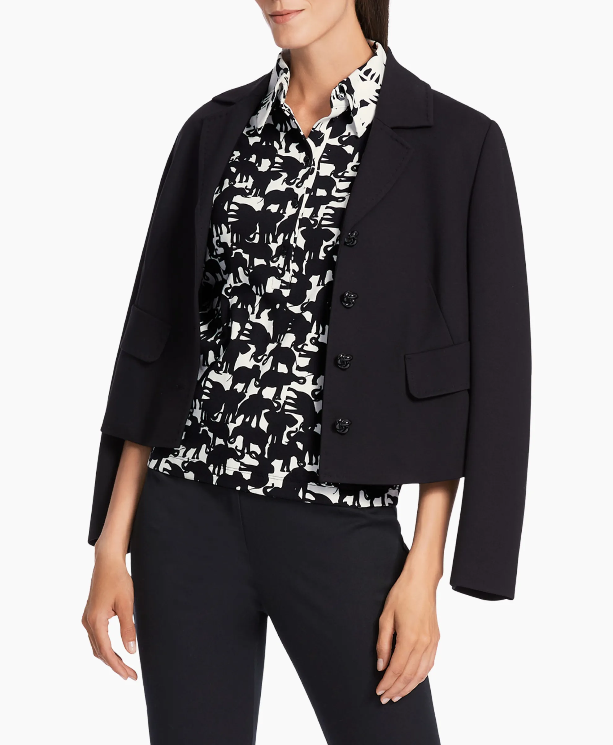 Marccain Collectie Polo Wc 53.04 J11 Zwart