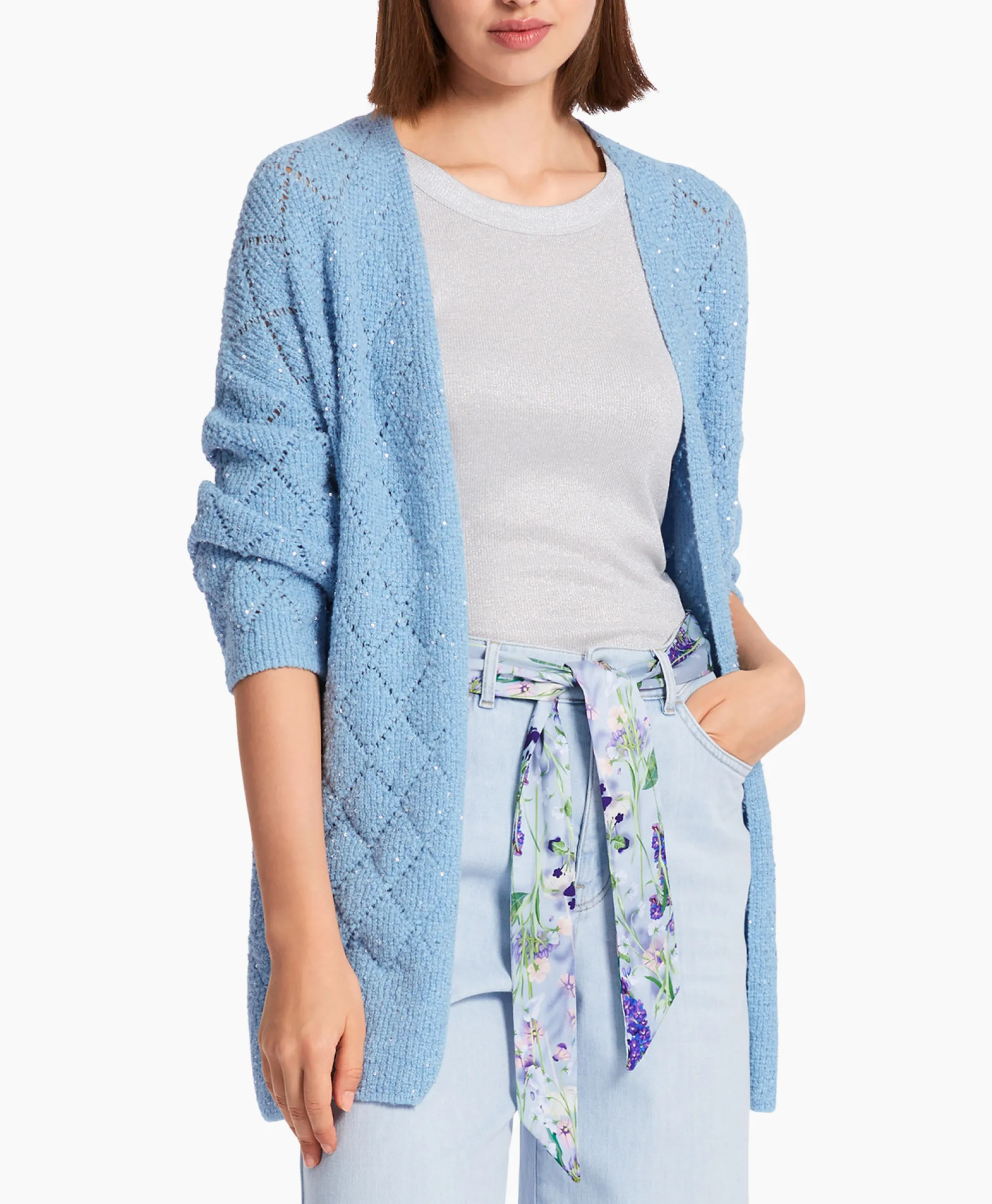 Marccain Collectie Vest Wc 39.11 M25 Licht Blauw