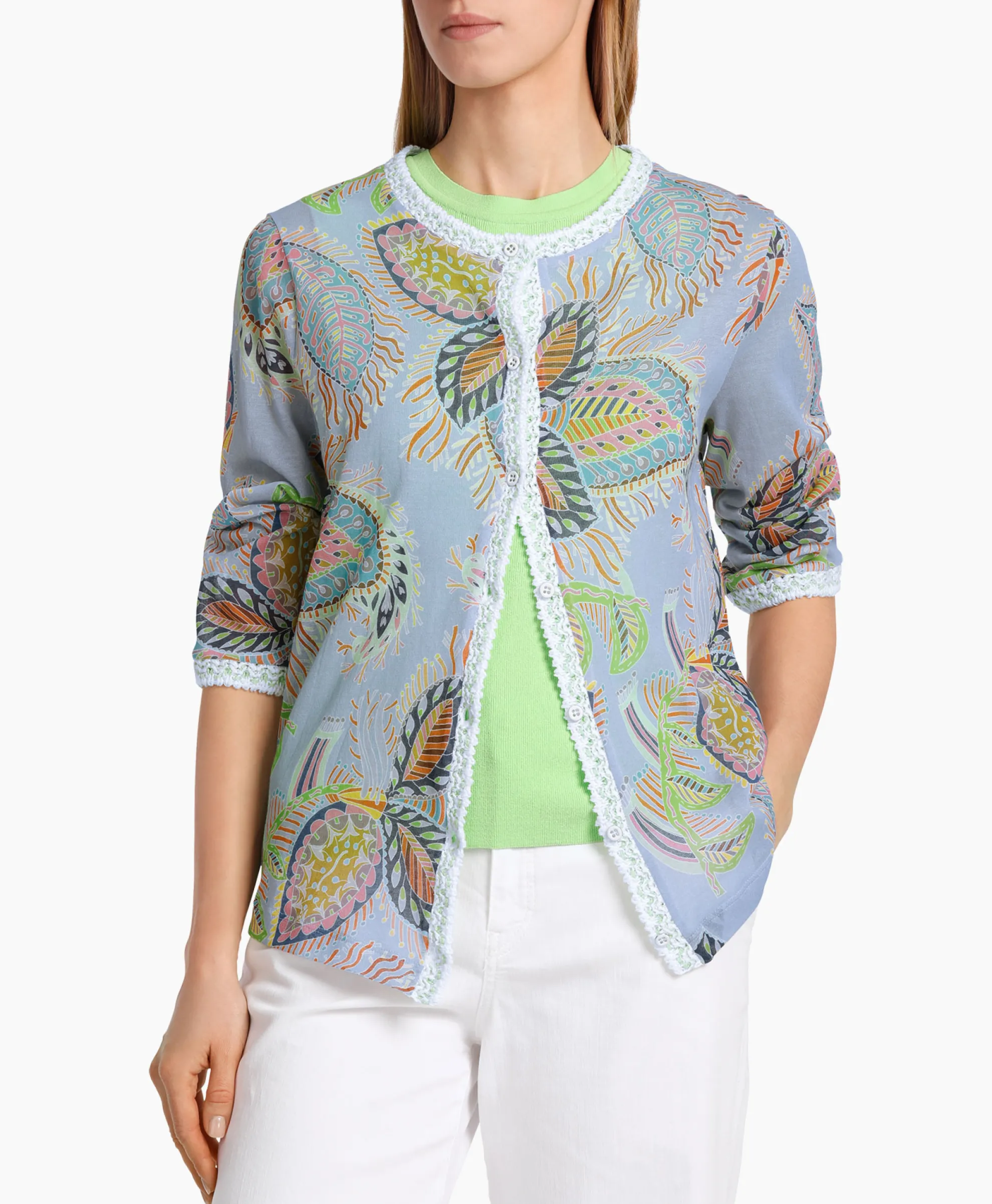 Marccain Collectie Vest Wc 39.32 M44 Licht Blauw