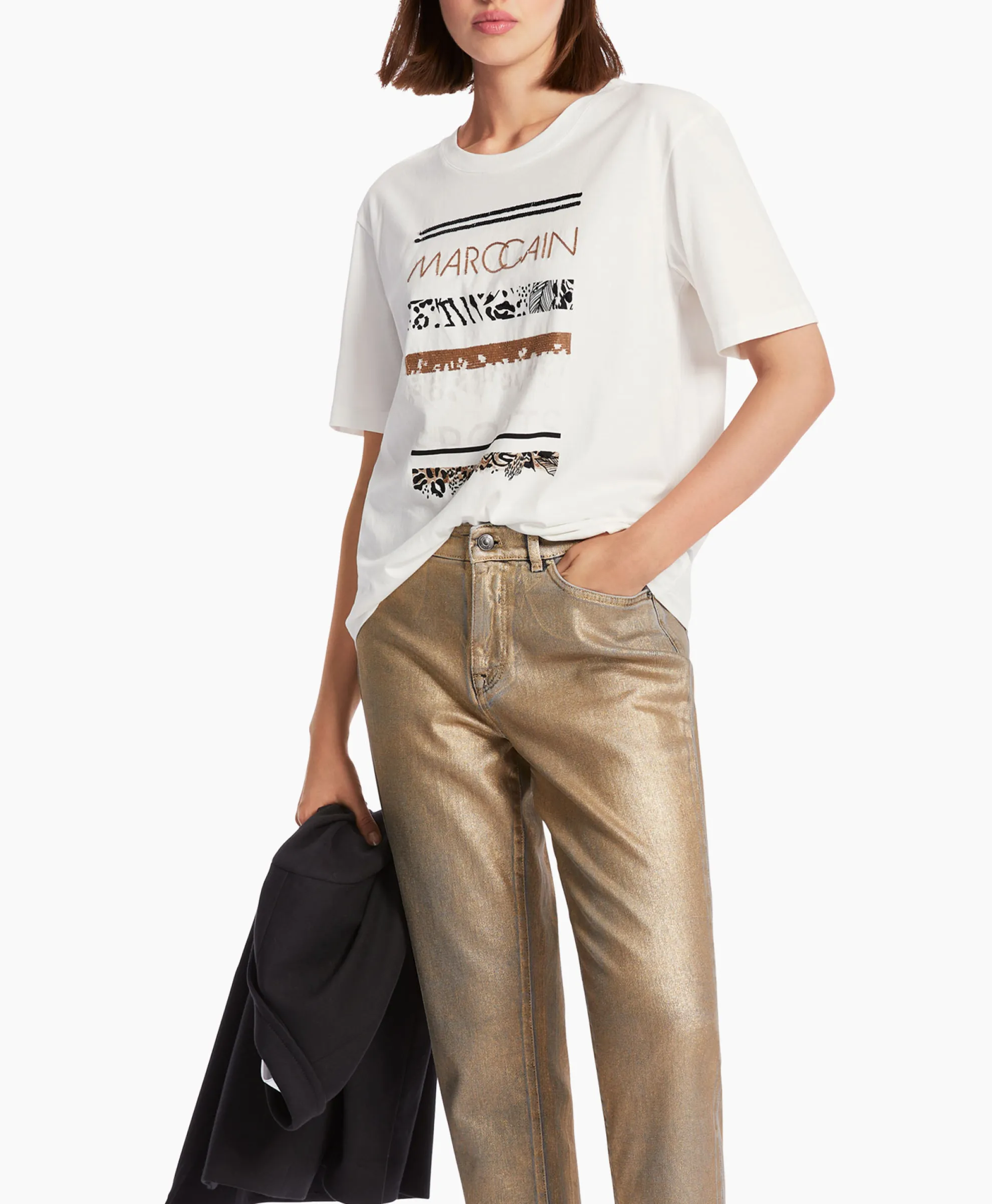 Marccain Sport T-Shirt Ws 48.21 J58 Off White