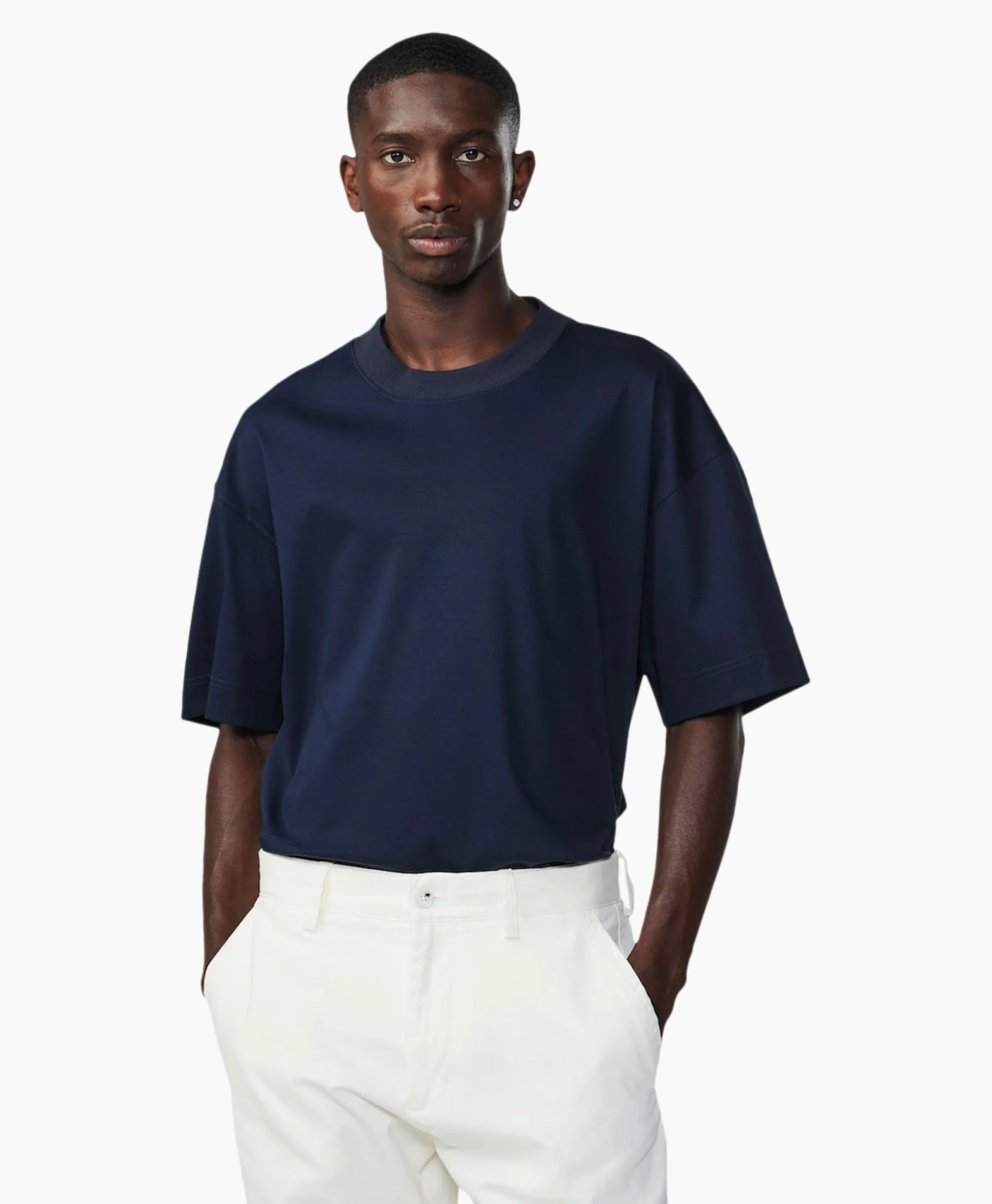 Nn07 T-Shirt Benja Ss Donker Blauw