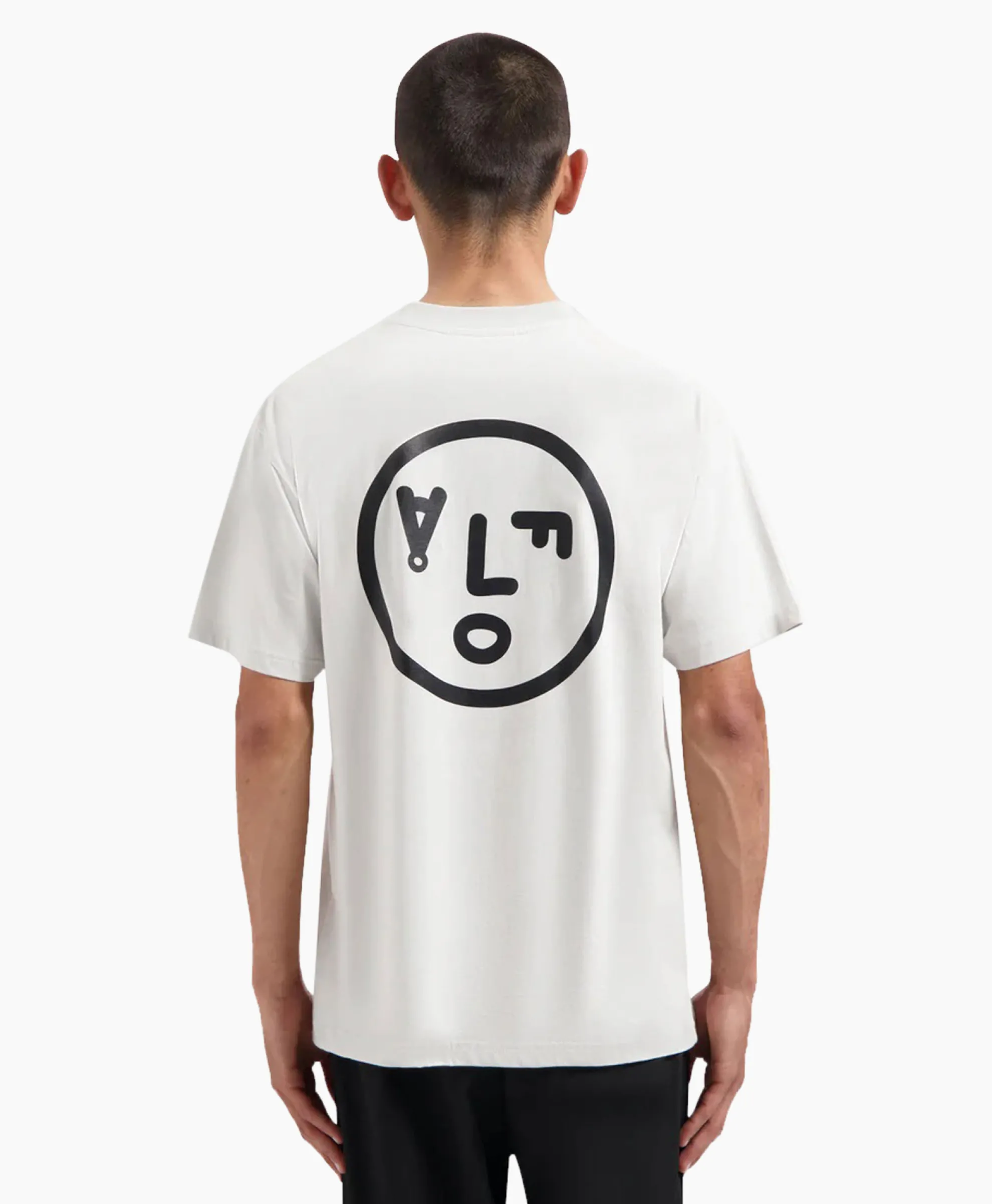 Olaf Hussein T-Shirt Korte Mouw Face Wit