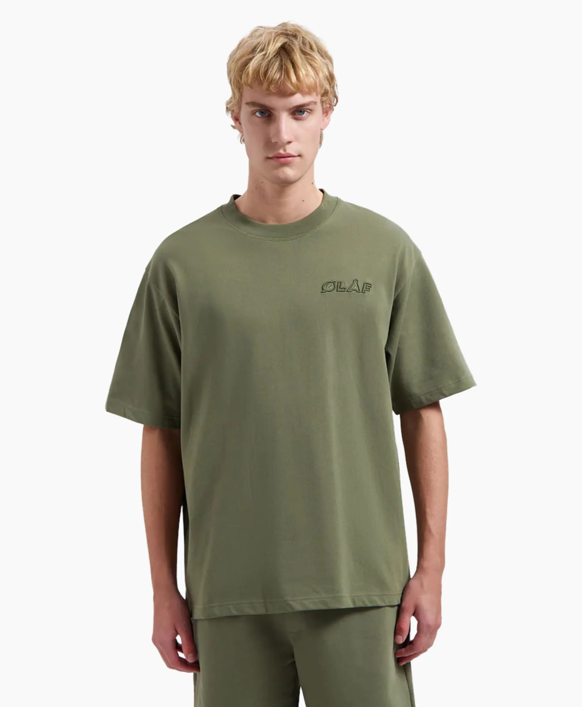 Olaf Hussein T-Shirt Korte Mouw Embroidery Groen