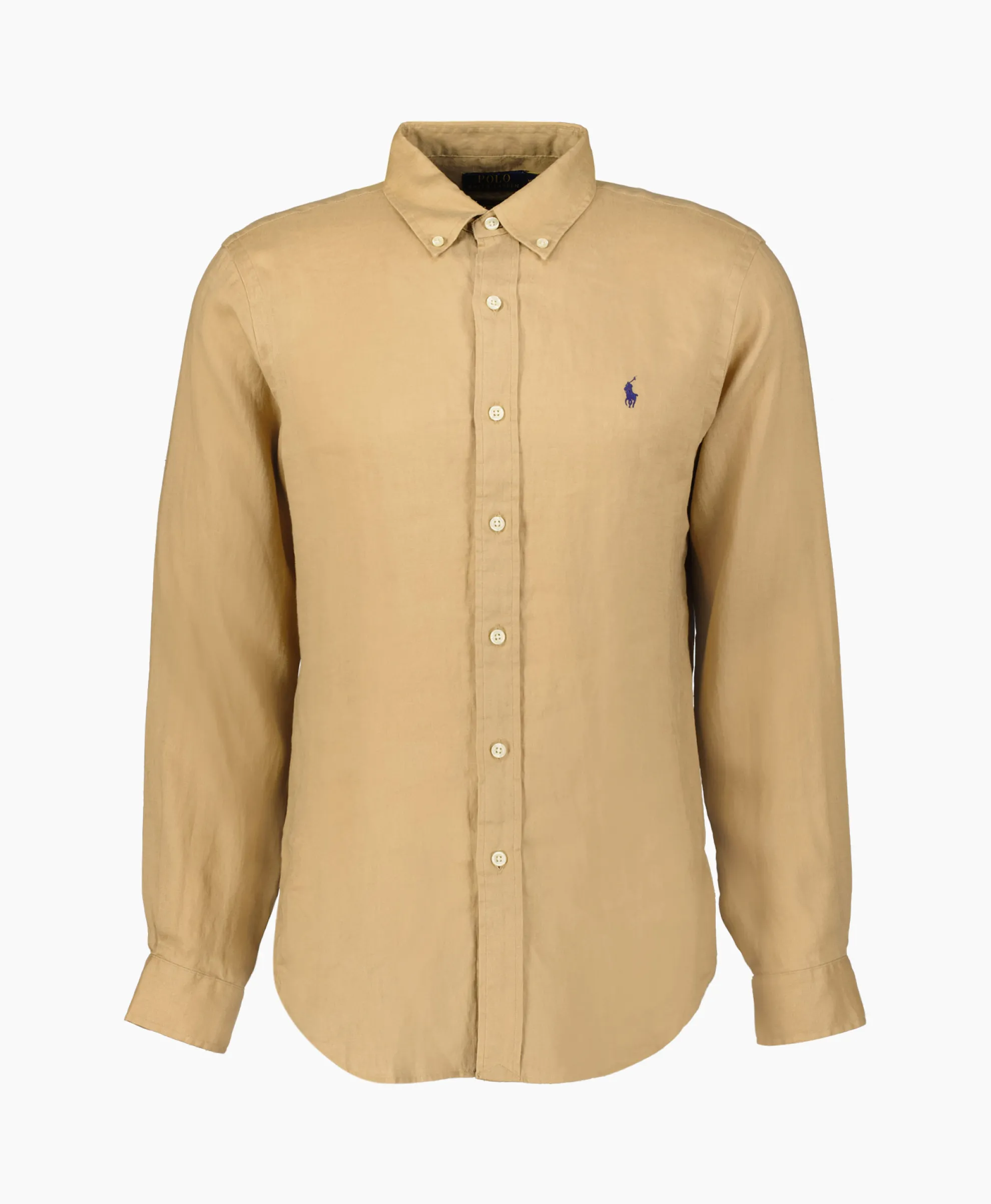 Ralph Lauren Overhemd Linen Camel