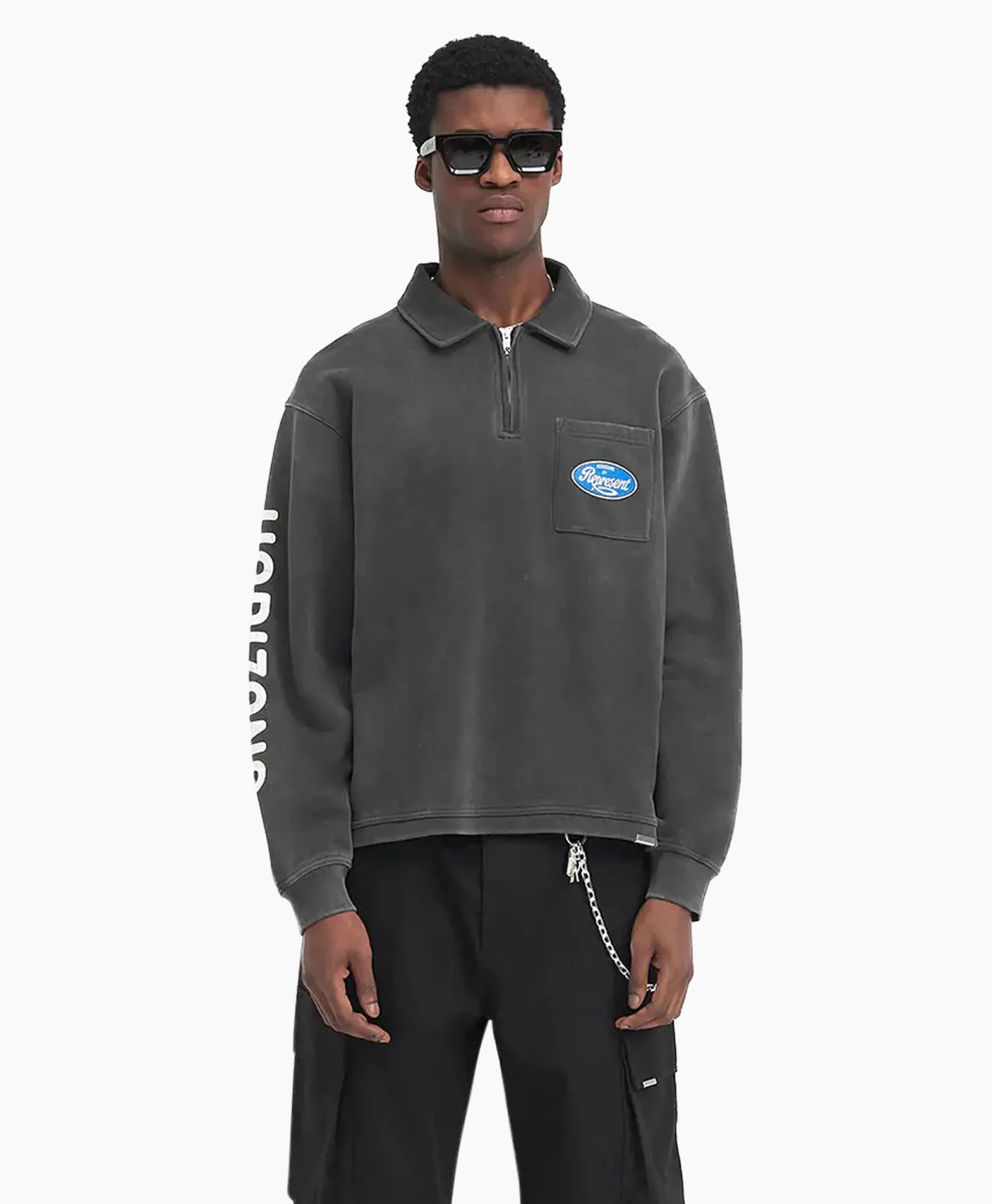 Represent Pullover Classic Part Quarter Zip Zwart