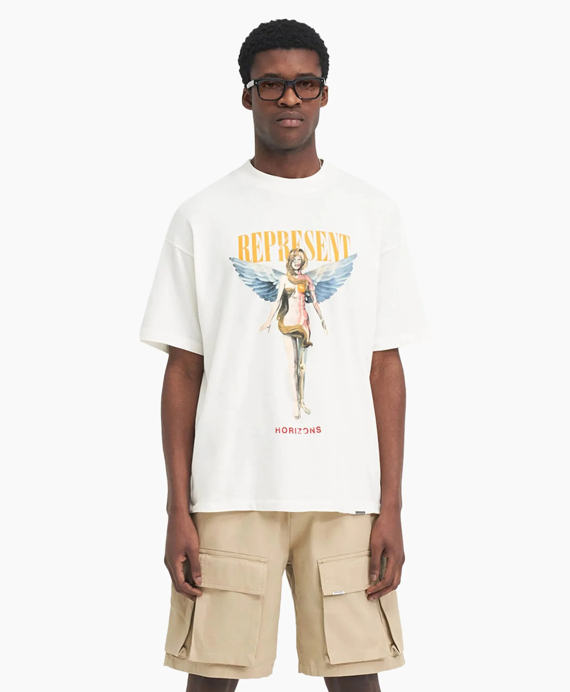 Represent T-Shirt Korte Mouw Rebornoff White