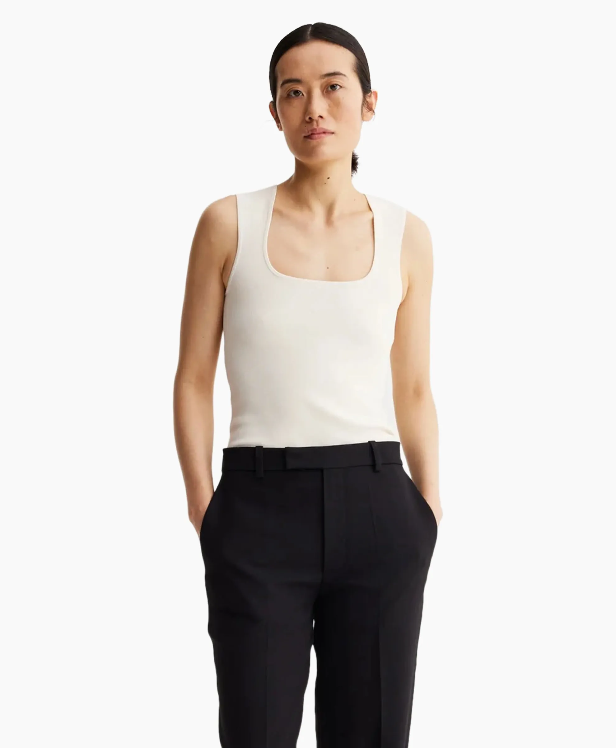 Rohe Top Bustier Shaped Knitted Off White
