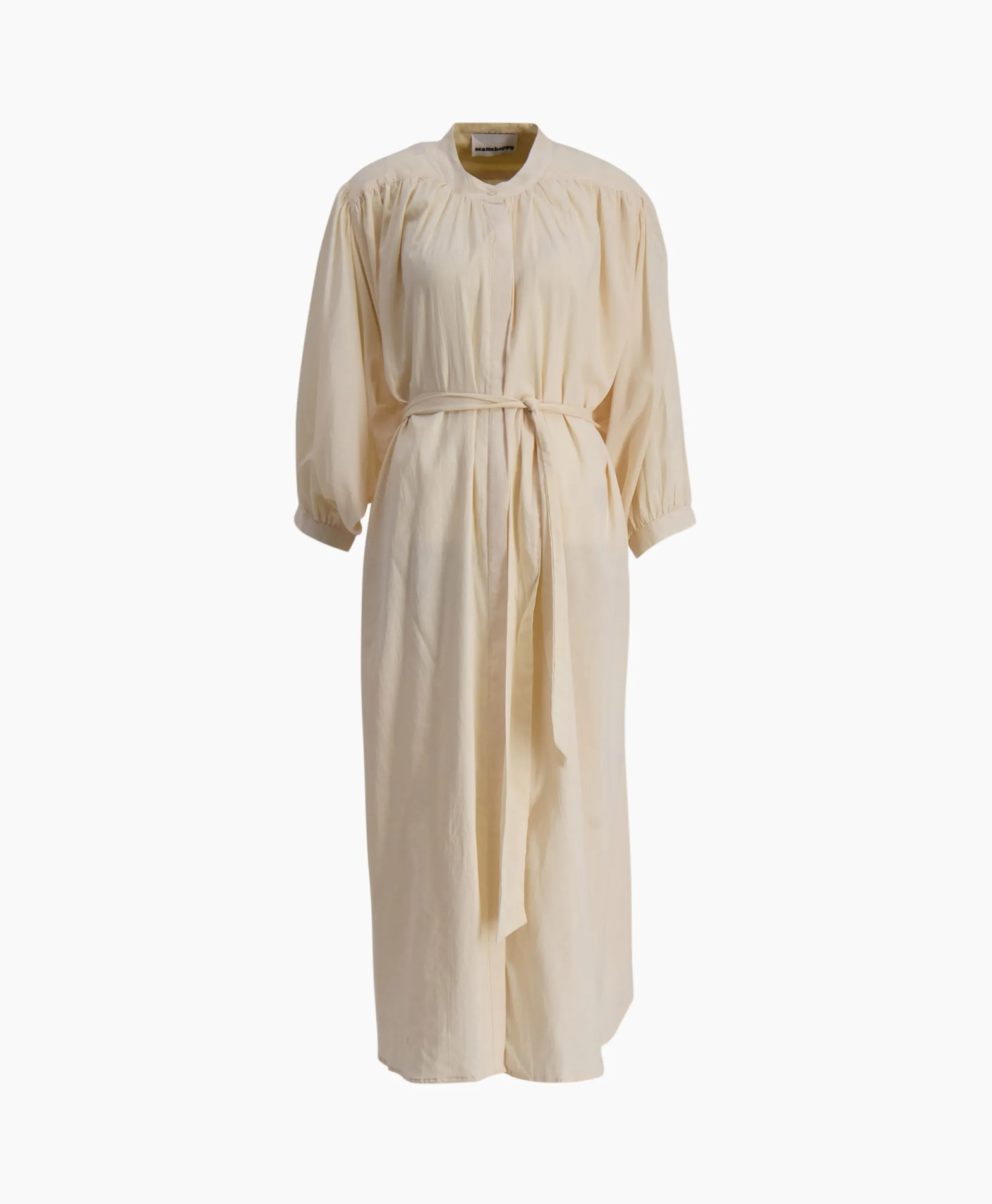 Sea Me Happy Maxi Jurk Balloon Long Double Layered Beige