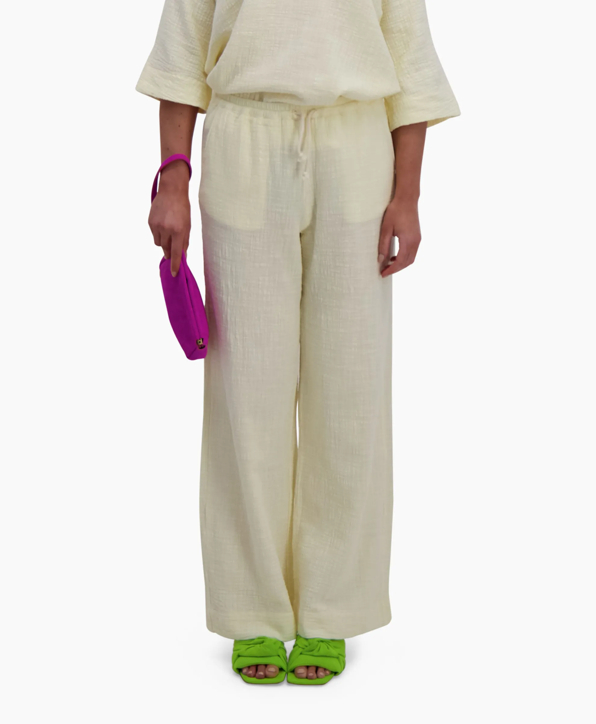 Sea Me Happy Pantalon Riley Bamboo Licht Geel