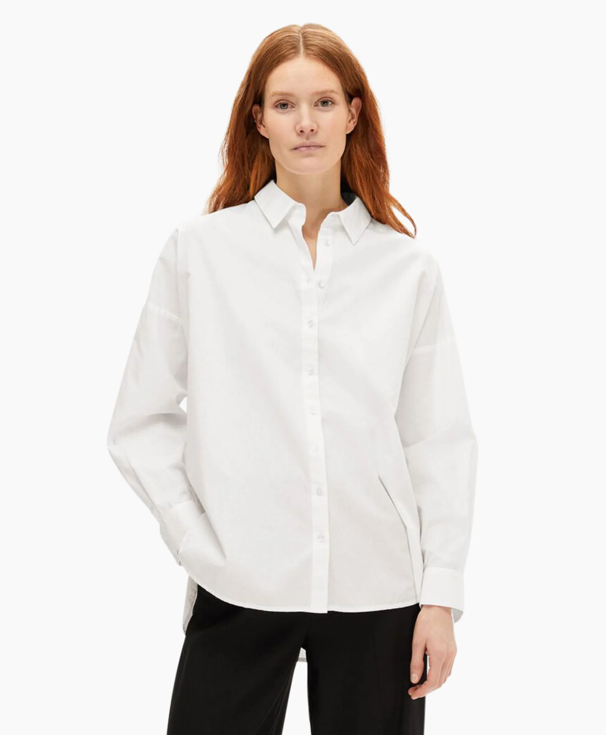 Selected Femme Blouse Dina-Sanni Ls Shirt Noos Wit