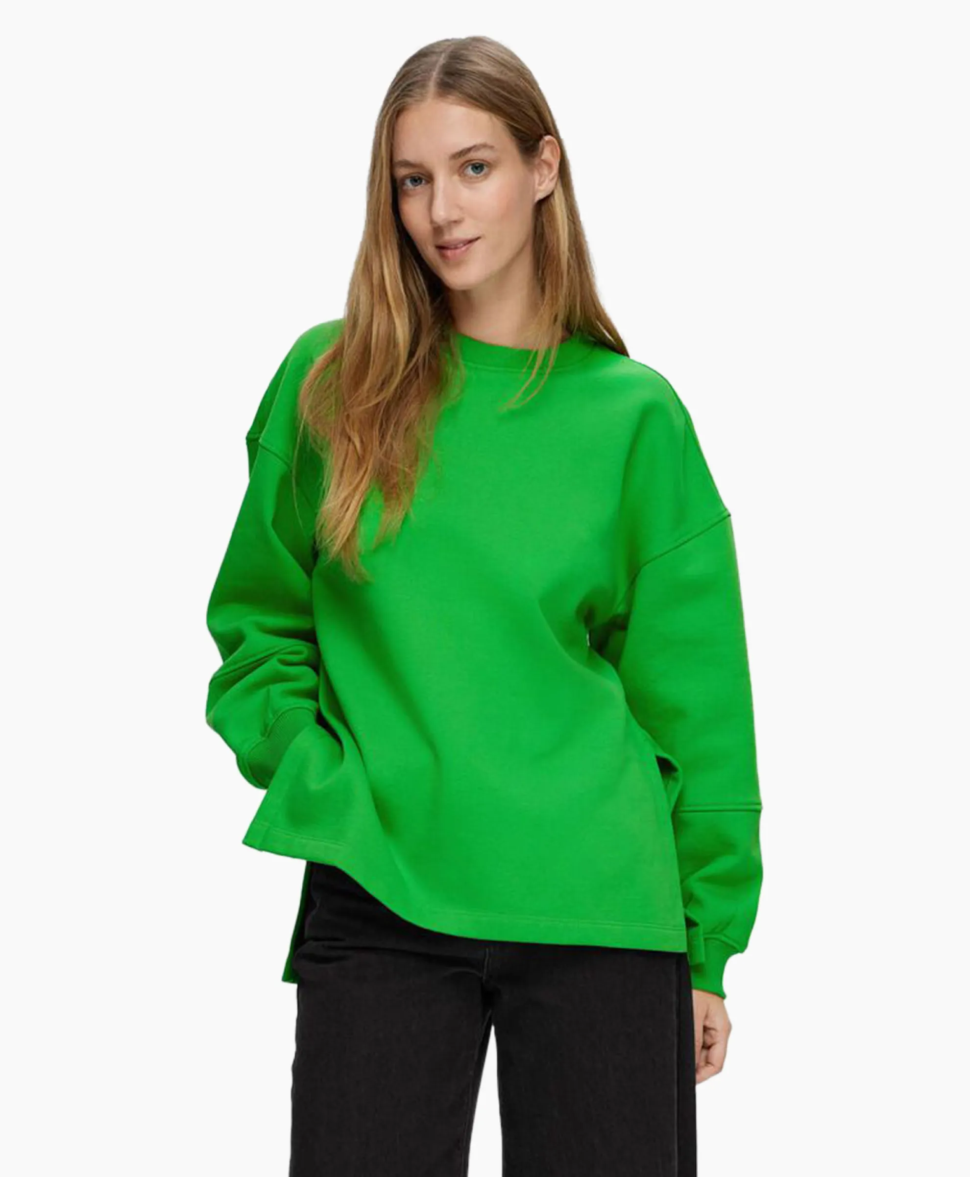 Selected Femme Pullover Yrsa Ls Crew Neck Sweat Groen