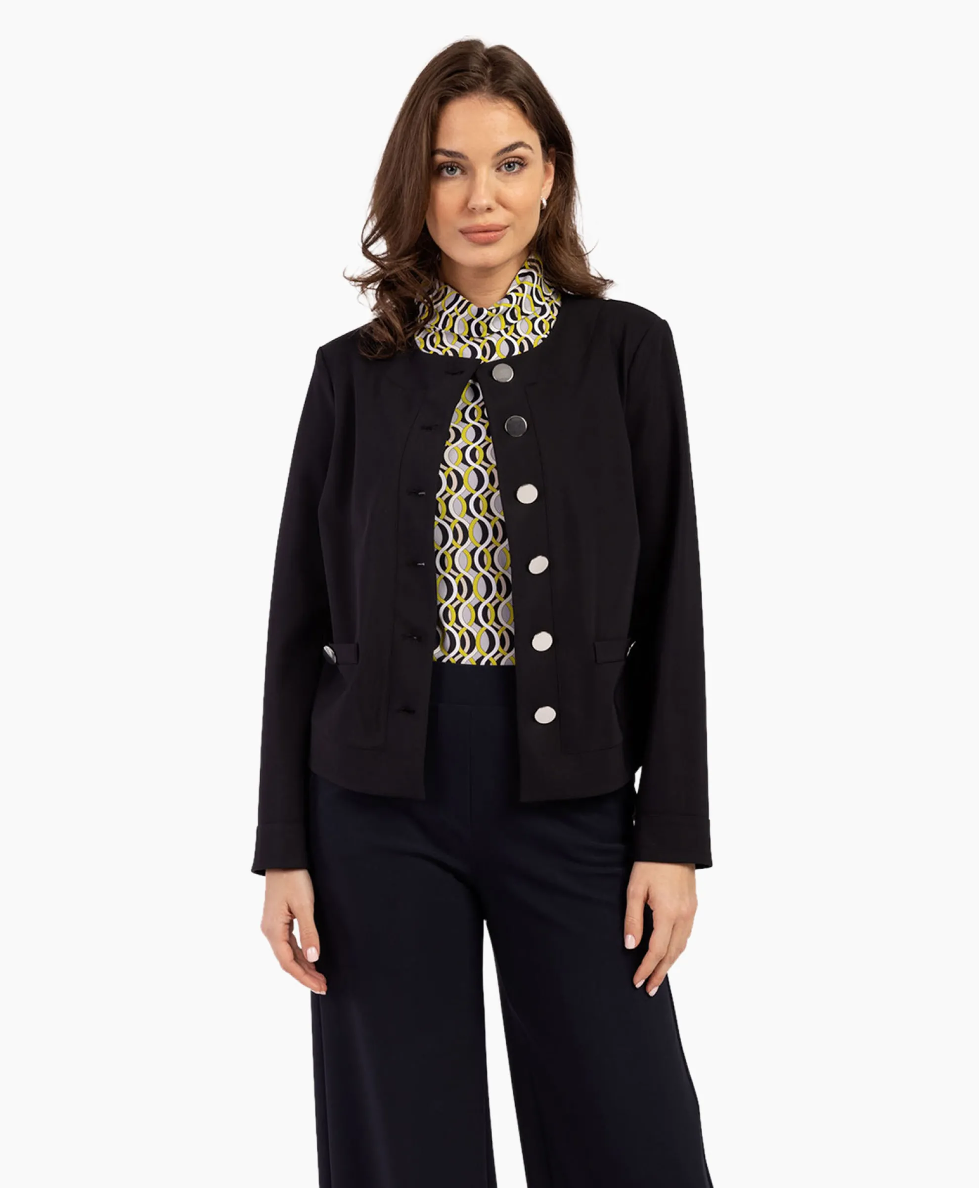Studio Anneloes Blazer Janet Bonded Zwart Dessin