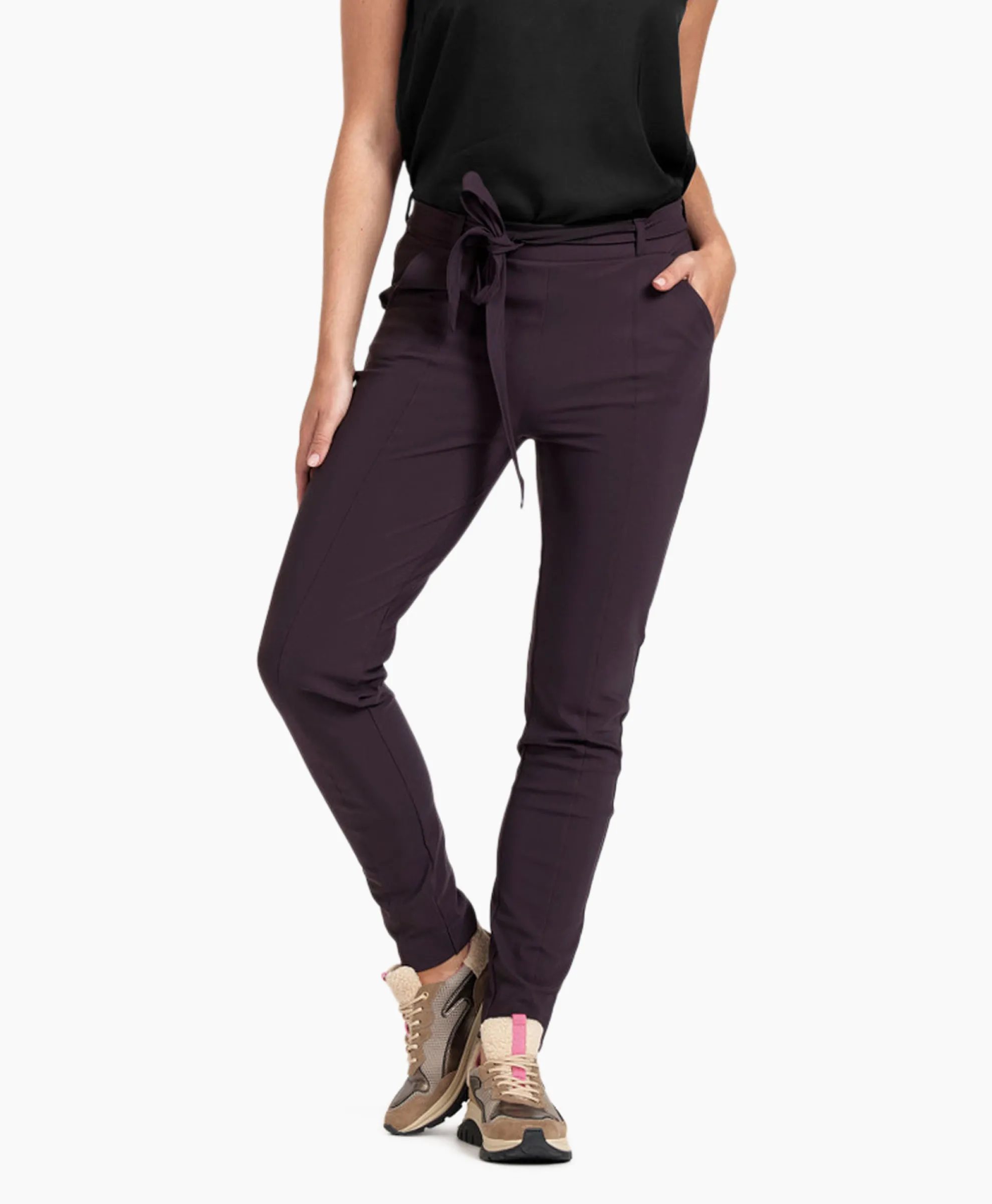 Studio Anneloes Broek Katlyn Bonded Trousers Bruin