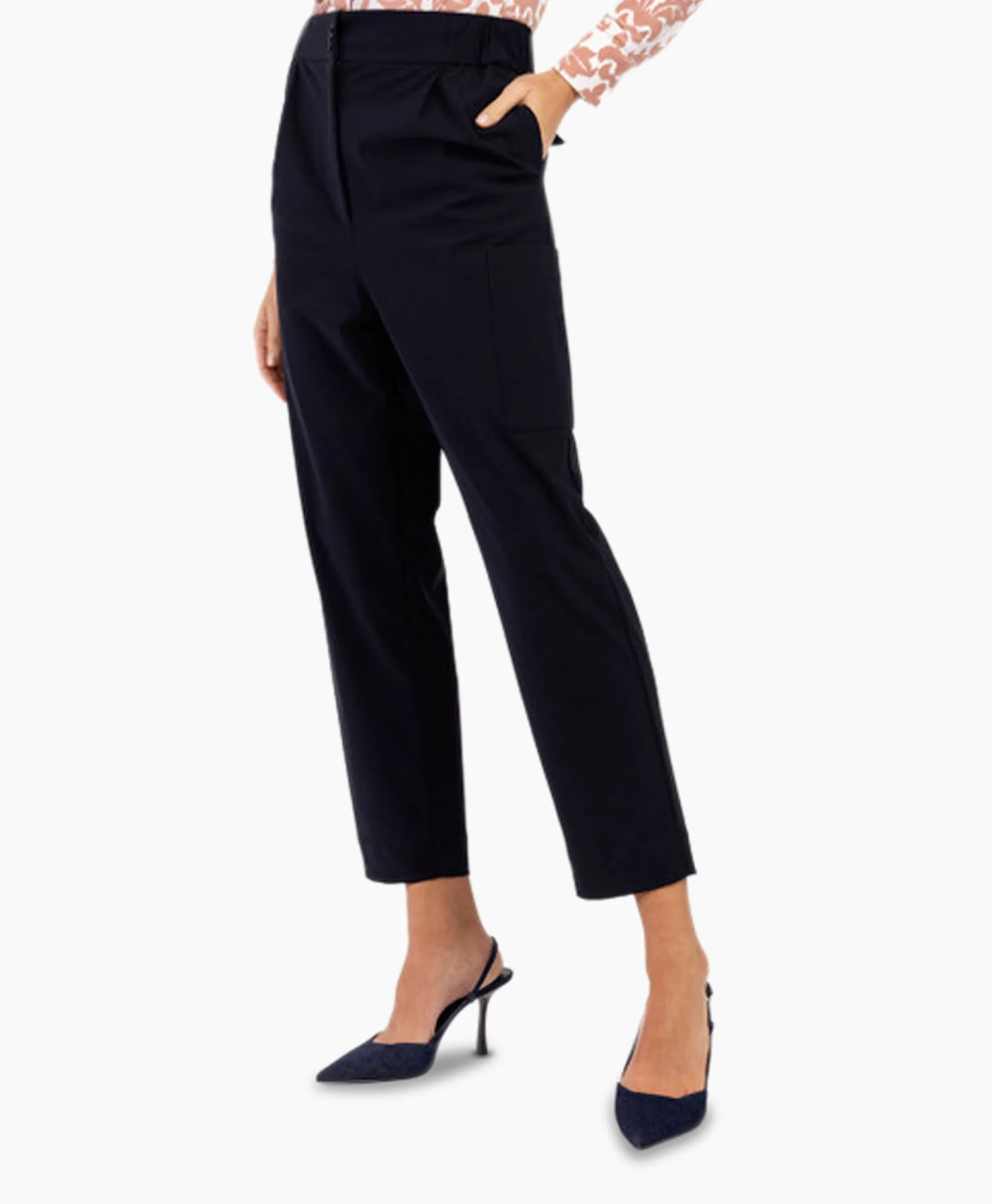 Studio Anneloes Broek Janneke Cargo Trousers Donker Blauw