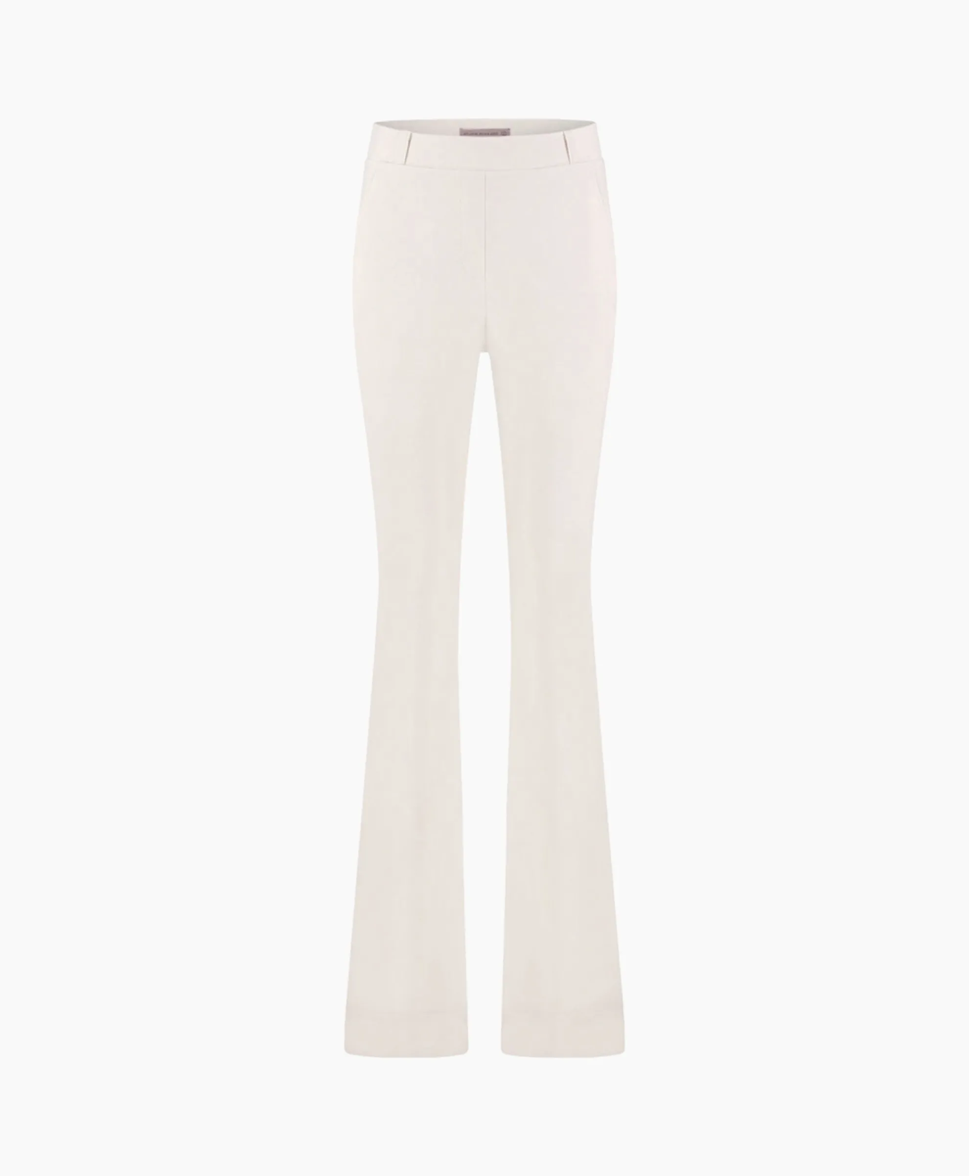 Studio Anneloes Broek Flair Long Shiny Bnd Trousers Off White
