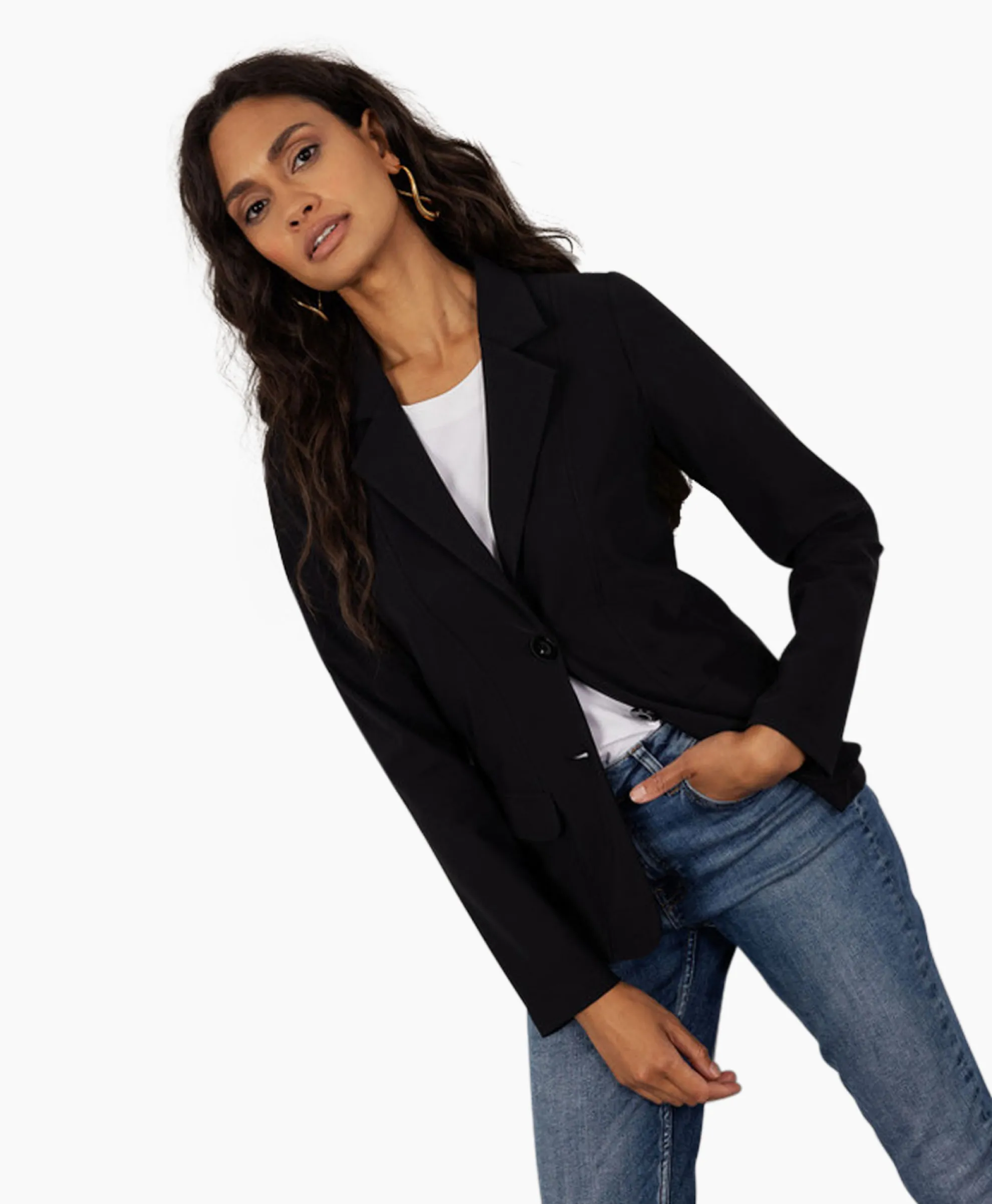 Studio Anneloes Jasje Bright Bonded Blazer Zwart