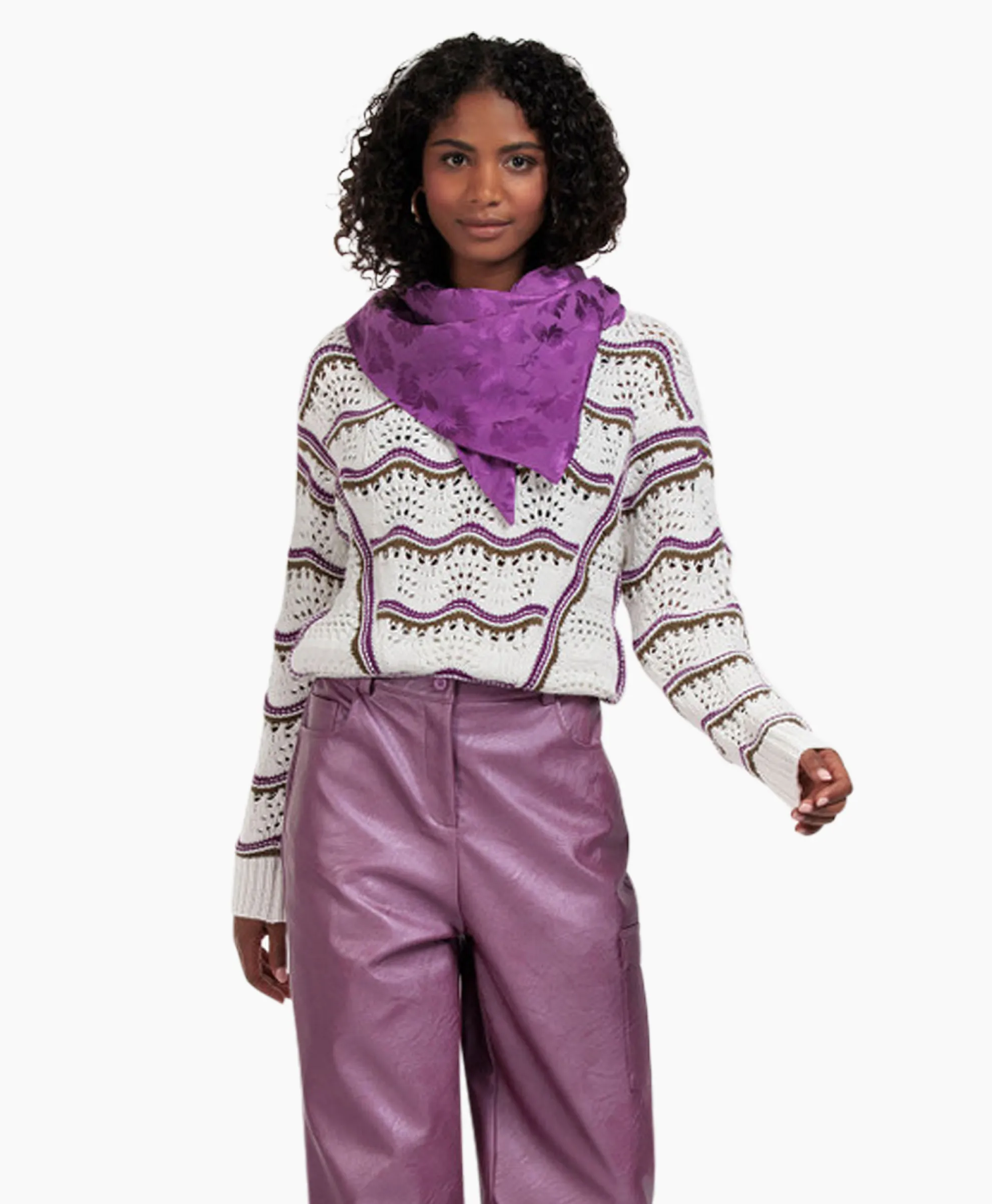 Studio Anneloes Pullover Leana Ajour Ecru