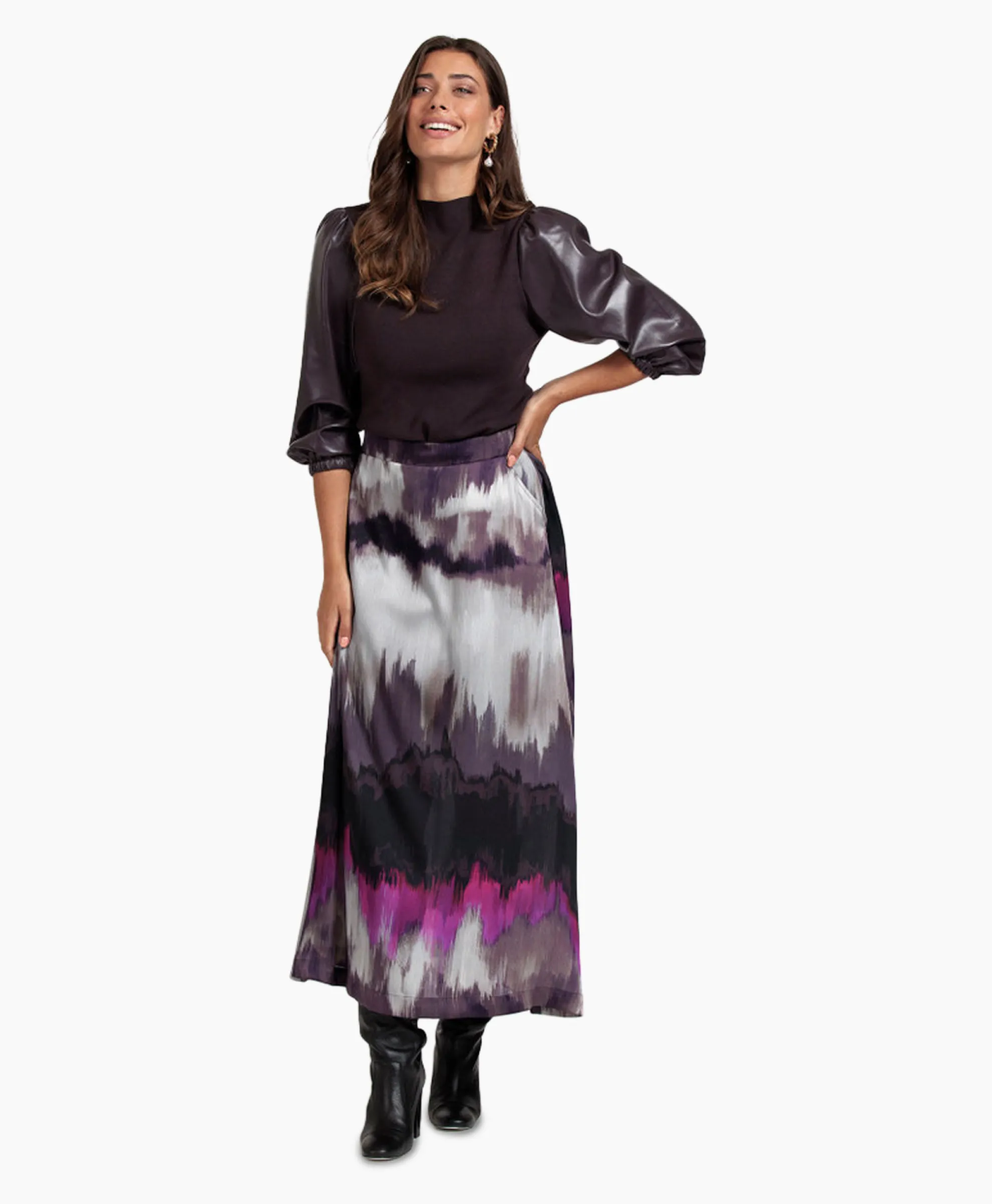 Studio Anneloes Rok Stevie Crepe Skirt Combo L