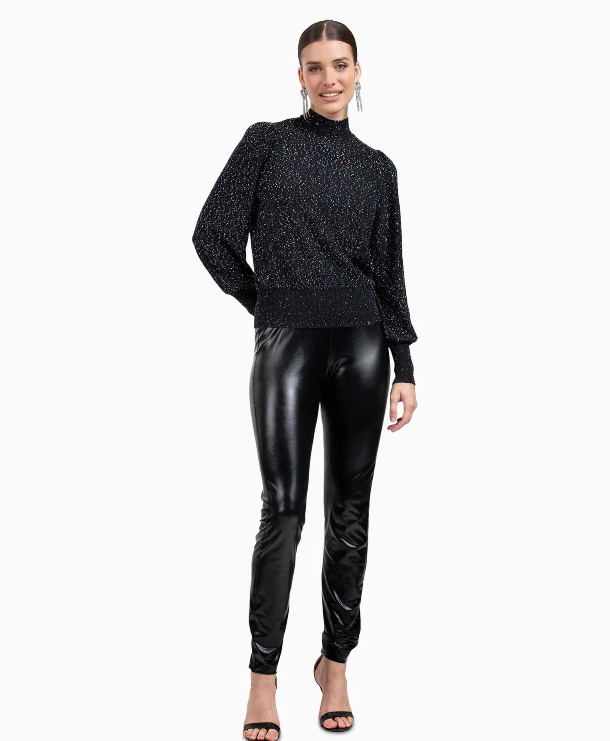 Studio Anneloes Top Ally Metallic Legging Zwart Dessin