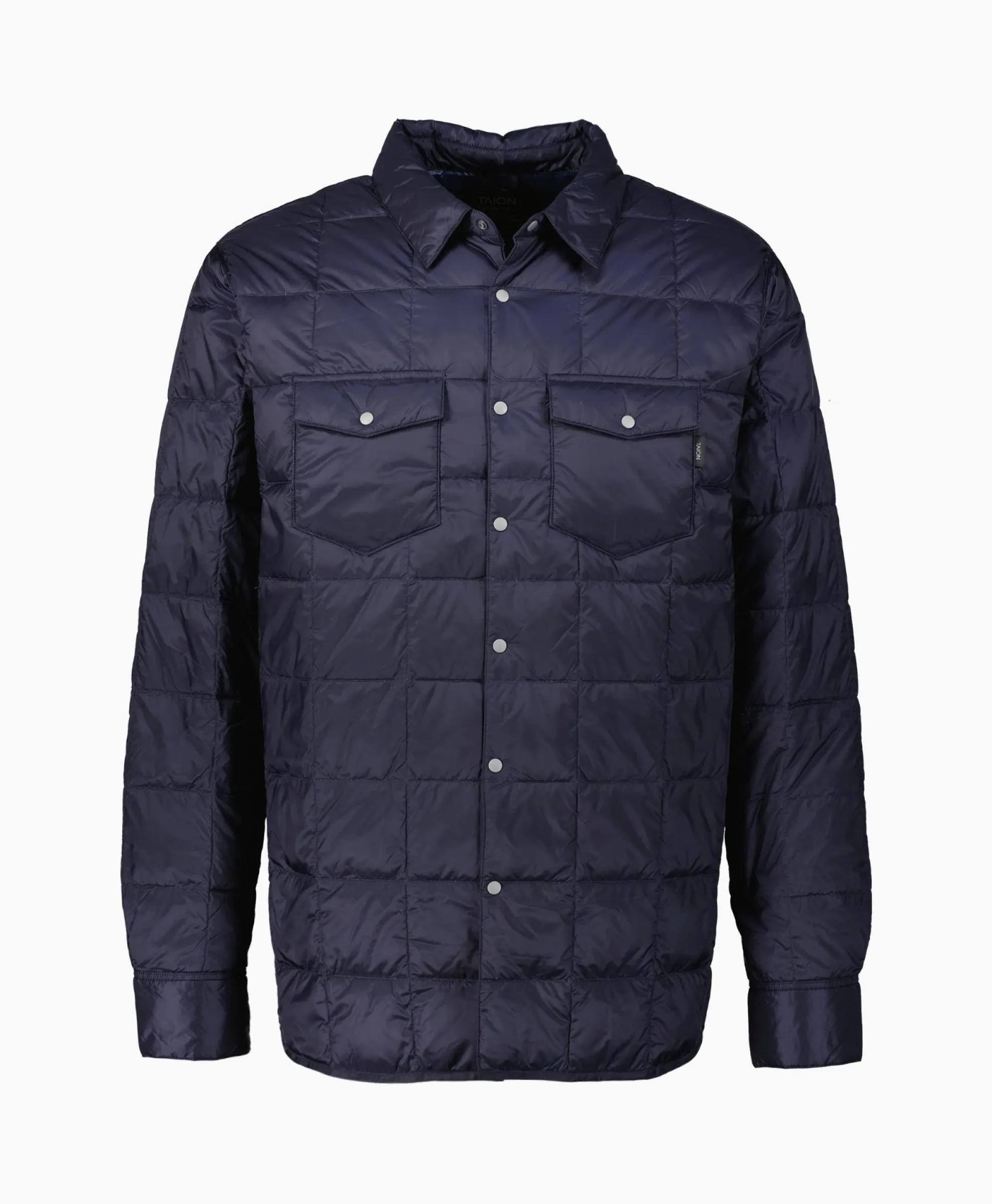 Taion Jack W-Pocket Down Shirts Donker Blauw