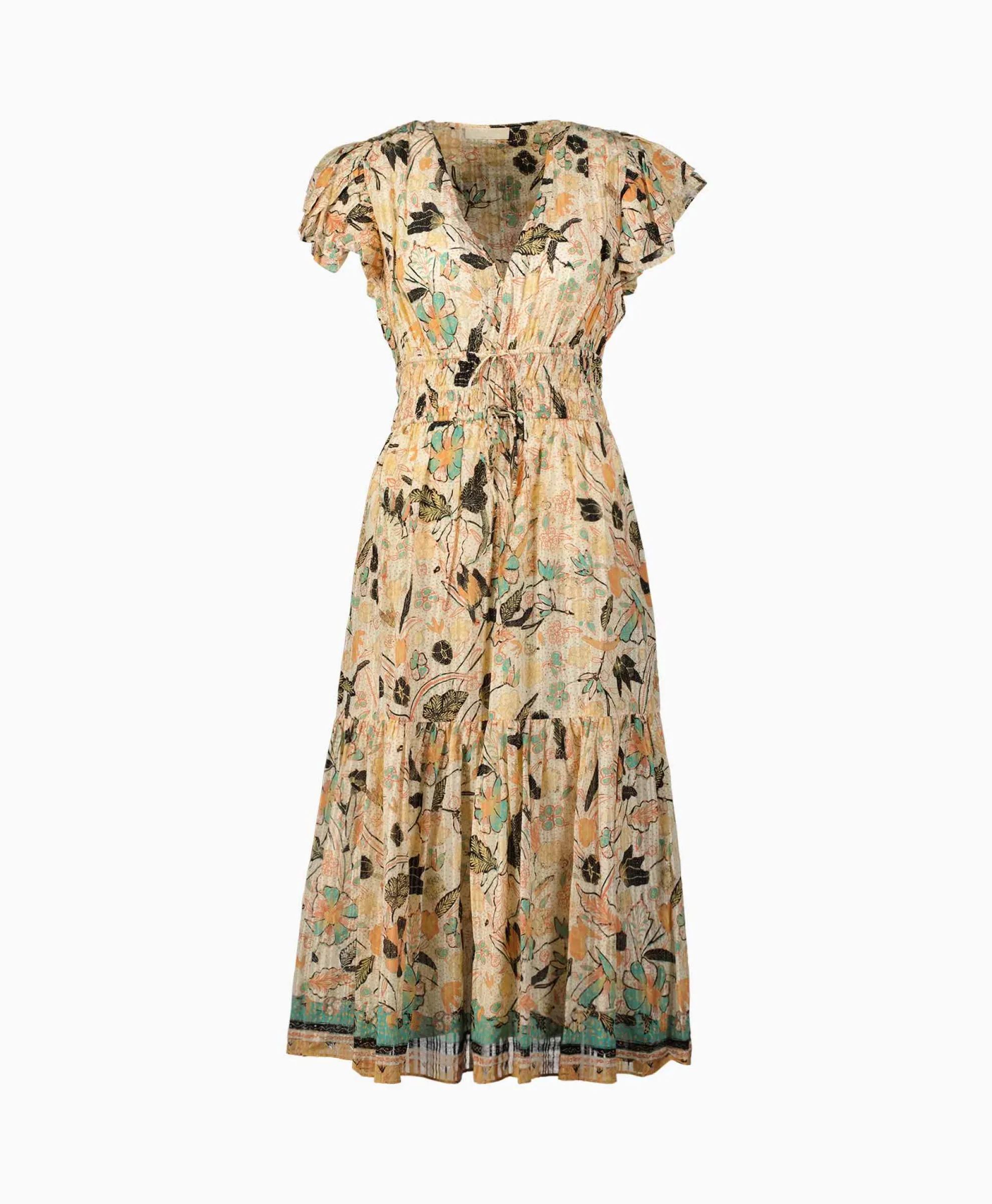 Ulla Johnson Midi Jurk Angelica Ecru