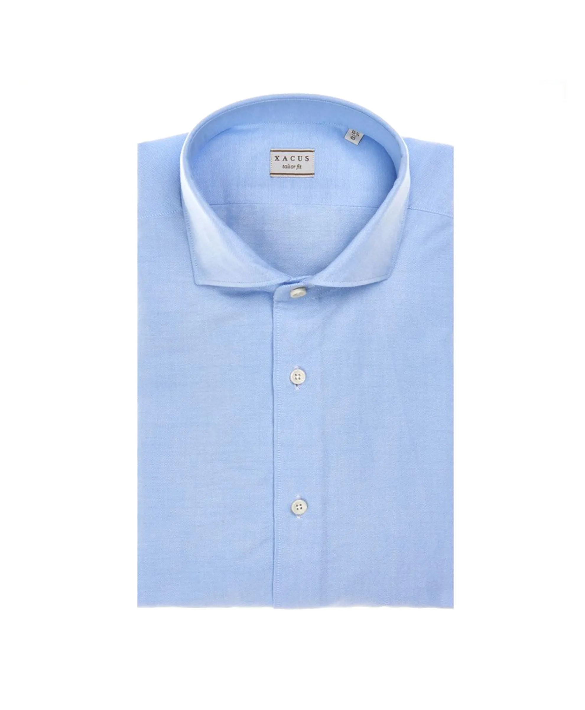 Xacus Tailor Fit Oxford Shirt Licht Blauw