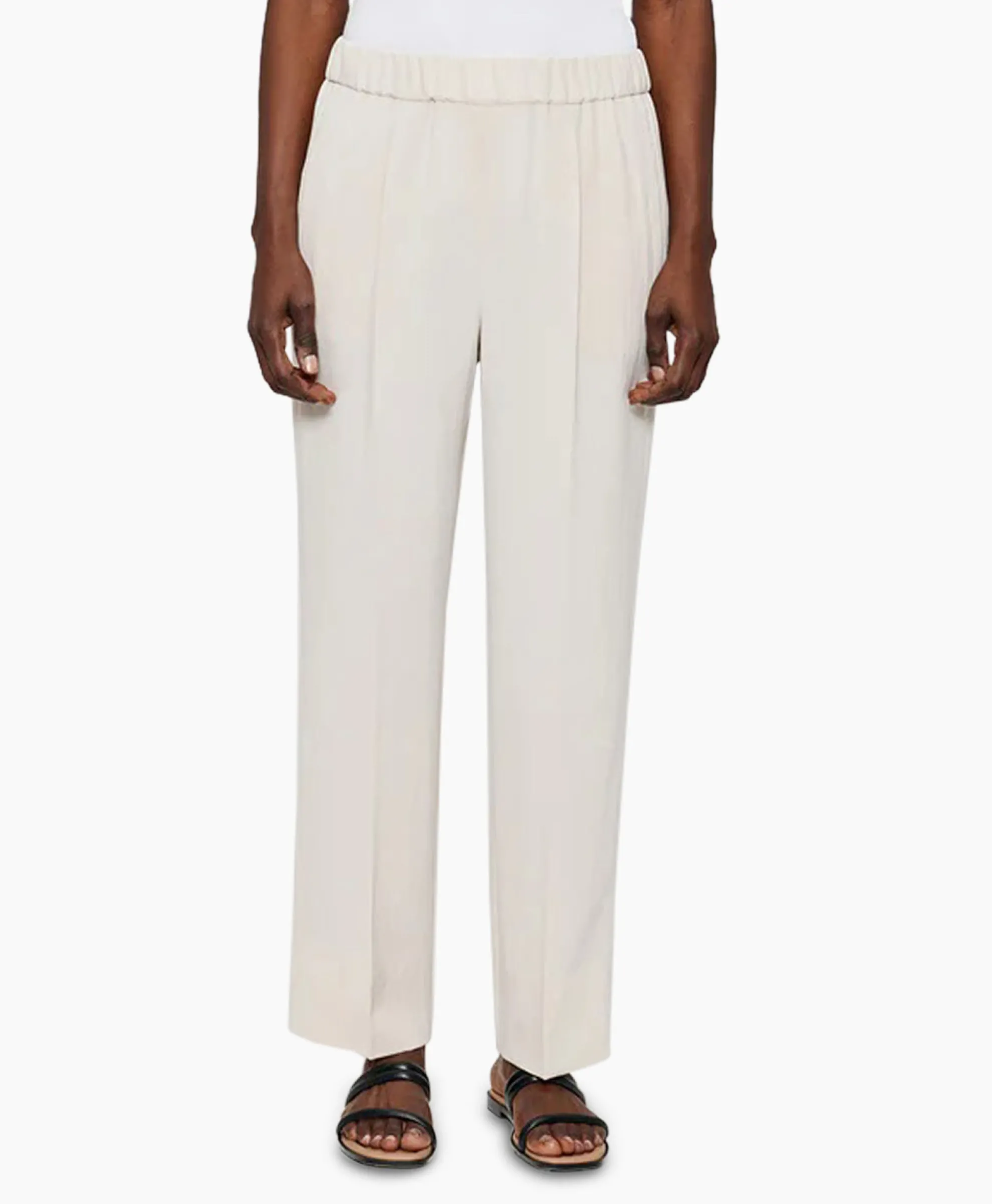 Zenggi Chino Japanese Crepe Relaxed Off White